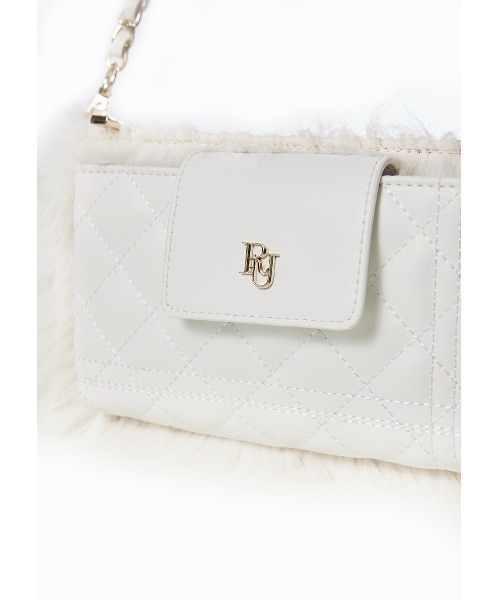 Riu（リウ）の「Fur quilting phone bag（ショルダーバッグ）」 - WEAR