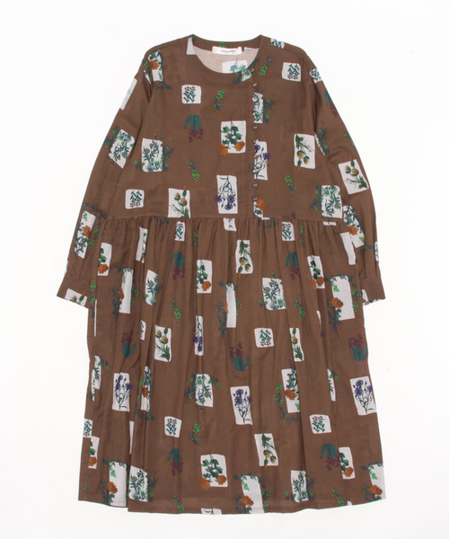 SUPER HAKKA(スーパーハッカ)の「コットンビエラ スクエアウィンドウプリントワンピース(プルオーバー/裏地無し)(ワンピース・レディース・ブラック/ブラウン・FREE)」の5枚目の写真