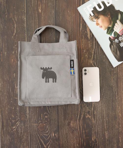 moz(モズ)の「moz 帆布ランチバッグ(トートバッグ・レディース・ブラック/グレー/ブルー・FREE)」の2枚目の写真