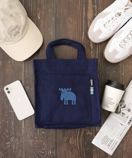 moz(モズ)の「moz 帆布ランチバッグ(トートバッグ・レディース・ブラック/グレー/ブルー・FREE)」の3枚目の写真