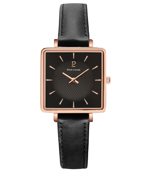 PIERRE LANNIER(ピエール・ラニエ)の「【PIERRE LANNIER/ピエール・ラニエ】Lecareレザーベルトウォッチ P007H・P008F(アナログ腕時計・レディース・ボルドー/ブラック/キャメル/ピンクベージュ/ブラウン・フリー)」の2枚目の写真