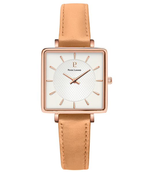 PIERRE LANNIER(ピエール・ラニエ)の「【PIERRE LANNIER/ピエール・ラニエ】Lecareレザーベルトウォッチ P007H・P008F(アナログ腕時計・レディース・ボルドー/ブラック/キャメル/ピンクベージュ/ブラウン・フリー)」の6枚目の写真