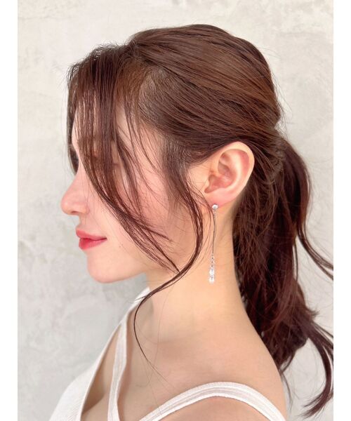 RESEXXY（リゼクシー）の「ギャザリングストーンピアス（ピアス（両耳用）・レディース・シルバー/ゴールド・FREE）」の3枚目の写真