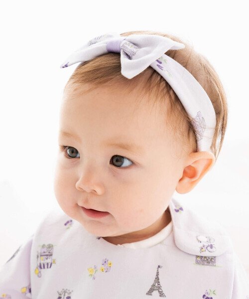 fillot de bebe reduction(フィヨデュベベルダクティオン)の「パリマルシェリボンヘアーバンド(ヘアバンド・キッズ・ピンク系その他/パープル系その他・FREE)」の5枚目の写真