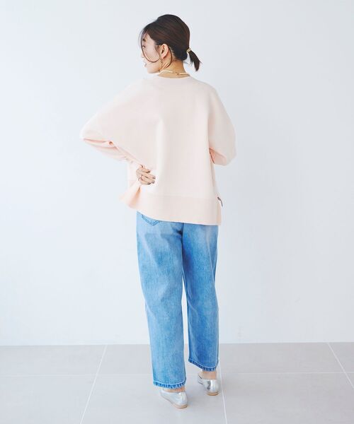 le.coeur blanc（ルクールブラン）の「スムースアミワイドシルエットVカーデ（カーディガン/ボレロ・レディース・ネイビー/オフホワイト/ライトピンク・38）」の20枚目の写真