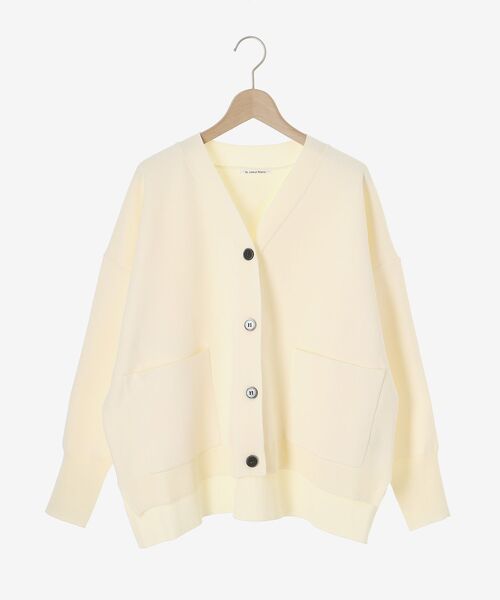 le.coeur blanc（ルクールブラン）の「スムースアミワイドシルエットVカーデ（カーディガン/ボレロ・レディース・ネイビー/オフホワイト/ライトピンク・38）」の7枚目の写真