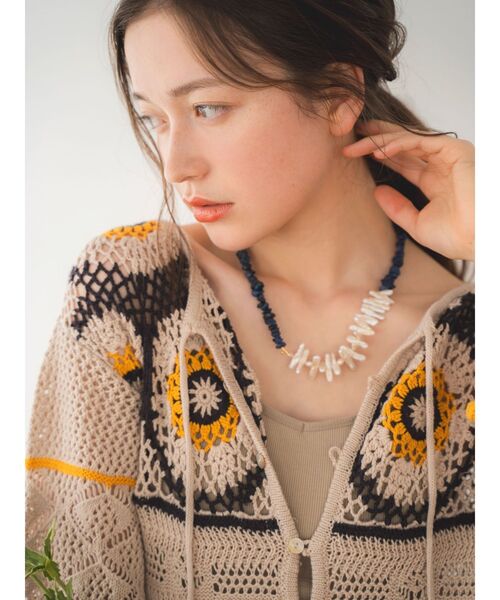 Ungrid（アングリッド）の「淡水パールアシメデザインネックレス（ネックレス・レディース・ブルー/レッド・FREE）」の3枚目の写真