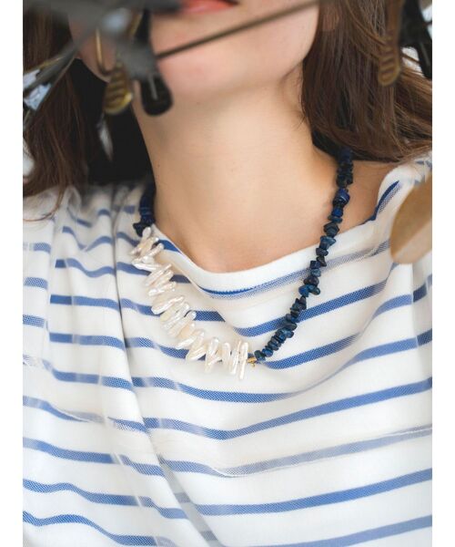 Ungrid（アングリッド）の「淡水パールアシメデザインネックレス（ネックレス・レディース・ブルー/レッド・FREE）」の7枚目の写真