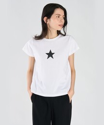 アイコニック プリント コットン 半袖 Tシャツ "Etoile"