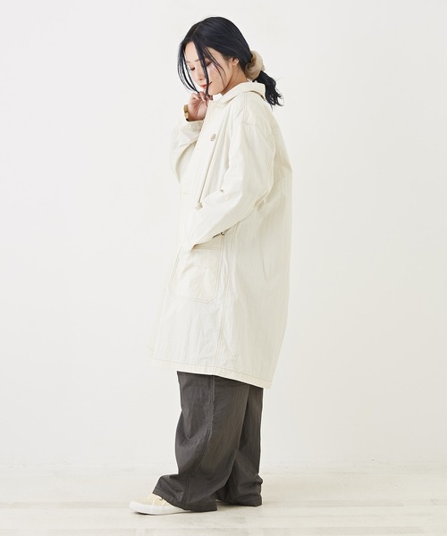CUBE SUGAR（キューブシュガー）の「ワッシャーステンカラーコート（ステンカラーコート・レディース・ベージュ/ネイビー/レッド/マルチ/ナチュラル・M）」の7枚目の写真