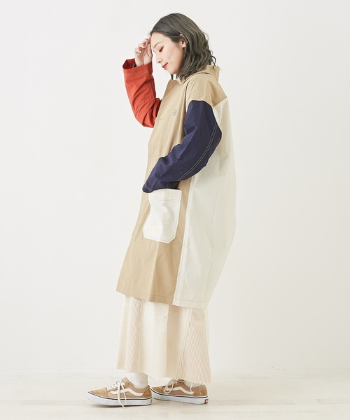 CUBE SUGAR（キューブシュガー）の「ワッシャーステンカラーコート（ステンカラーコート・レディース・ベージュ/ネイビー/レッド/マルチ/ナチュラル・M）」の19枚目の写真