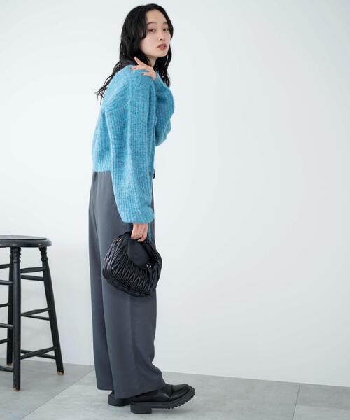 WEGO（ウィゴー）の「WEGO/カラーイージーパンツ（スラックス・レディース・サックスブルー/アイボリー/ダークグレー/ブラック・MEDIUM/SMALL）」の11枚目の写真