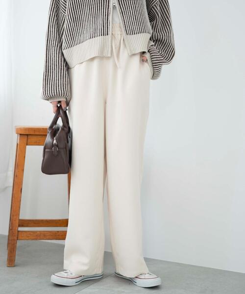 WEGO（ウィゴー）の「WEGO/カラーイージーパンツ（スラックス・レディース・サックスブルー/アイボリー/ダークグレー/ブラック・MEDIUM/SMALL）」の17枚目の写真