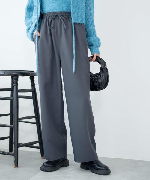 WEGO（ウィゴー）の「WEGO/カラーイージーパンツ（スラックス・レディース・サックスブルー/アイボリー/ダークグレー/ブラック・MEDIUM/SMALL）」の21枚目の写真