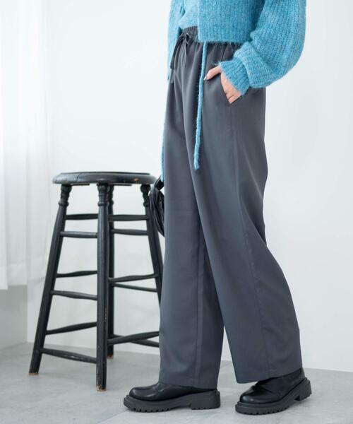 WEGO（ウィゴー）の「WEGO/カラーイージーパンツ（スラックス・レディース・サックスブルー/アイボリー/ダークグレー/ブラック・MEDIUM/SMALL）」の22枚目の写真