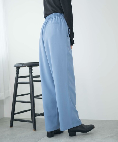 WEGO（ウィゴー）の「WEGO/カラーイージーパンツ（スラックス・レディース・サックスブルー/アイボリー/ダークグレー/ブラック・MEDIUM/SMALL）」の8枚目の写真