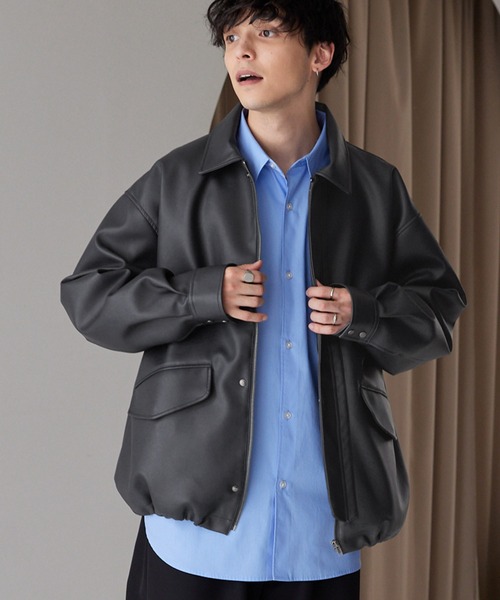 オーバーサイズドローコード比翼ブルゾン（ブルゾン）｜MONO