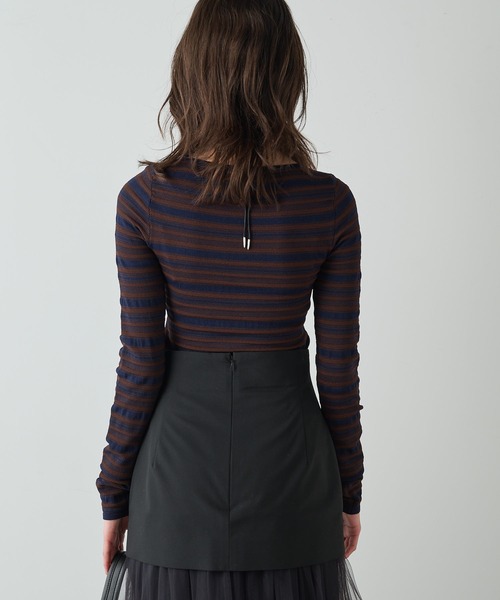 Whim Gazette ボーダープルオーバー Whim Gazette(ウィム ガゼット)のボーダー2WAYプルオーバー通販