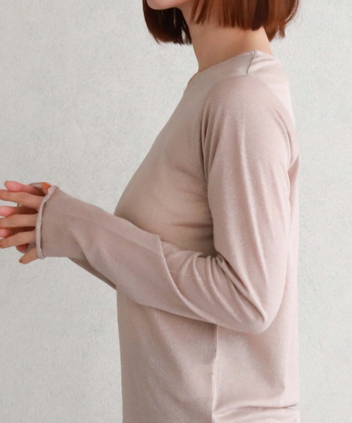 archives（アルシーヴ）の「ラメシアートップス（Tシャツ/カットソー・レディース・ミント/ピンク/グレー/ブルー・MEDIUM）」の9枚目の写真