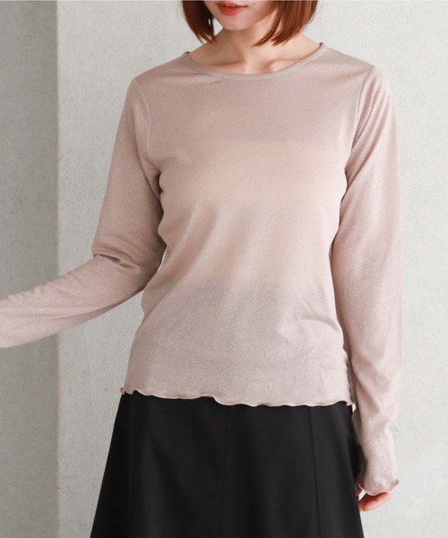 archives（アルシーヴ）の「ラメシアートップス（Tシャツ/カットソー・レディース・ミント/ピンク/グレー/ブルー・MEDIUM）」の6枚目の写真