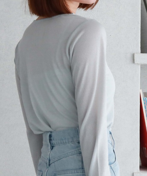 archives（アルシーヴ）の「ラメシアートップス（Tシャツ/カットソー・レディース・ミント/ピンク/グレー/ブルー・MEDIUM）」の13枚目の写真