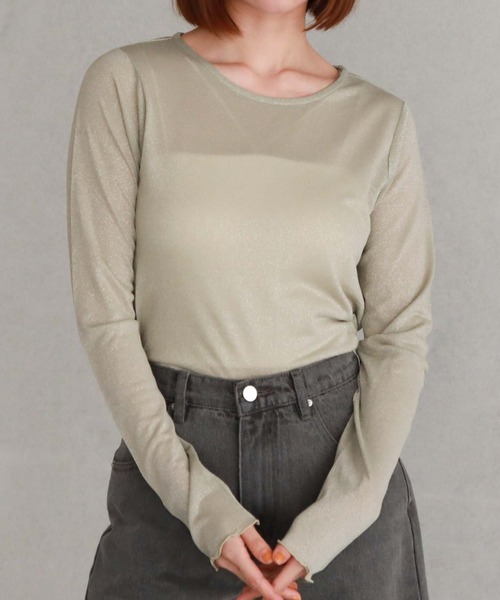 archives（アルシーヴ）の「ラメシアートップス（Tシャツ/カットソー・レディース・ミント/ピンク/グレー/ブルー・MEDIUM）」の19枚目の写真