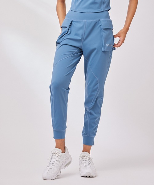 NERGY（ナージー）の「【UV＆水陸両用】CREORAカーゴポケットジョガータイツ（レギンス/スパッツ・レディース・ブラック/グレー系その他/ブルー/チャコールグレー・M/S）」の5枚目の写真