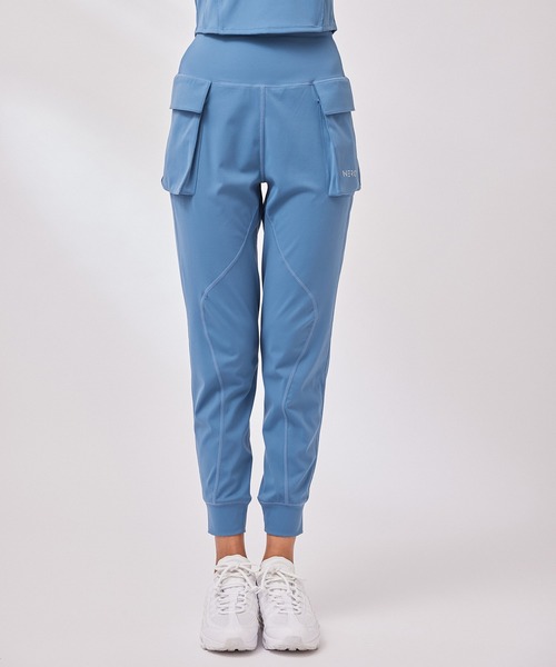 NERGY（ナージー）の「【UV＆水陸両用】CREORAカーゴポケットジョガータイツ（レギンス/スパッツ・レディース・ブラック/グレー系その他/ブルー/チャコールグレー・M/S）」の8枚目の写真