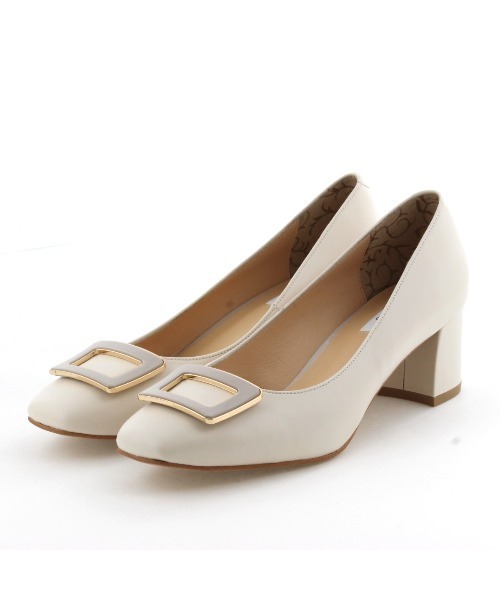 【Made in Japan】スクエアバックルチャンキーヒールパンプス/ 643103（パンプス）｜卑弥呼（ヒミコ）