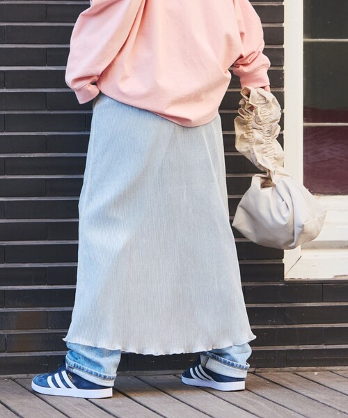 FREAK'S STORE（フリークスストア）の「シアーラメ プリーツスカート（スカート・レディース・シルバー/ブラック/ピンク・ﾌﾘ-）」の8枚目の写真