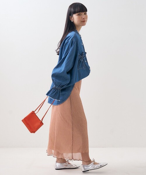 FREAK'S STORE（フリークスストア）の「シアーラメ プリーツスカート（スカート・レディース・シルバー/ブラック/ピンク・ﾌﾘ-）」の18枚目の写真