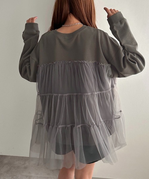 apres jour mignon（アプレジュールミニョン）の「チュールスウェット【ZOZOTOWN限定アイテム】（スウェット・レディース・ブラック系その他/ブラック・フリー/X-LARGE）」の14枚目の写真