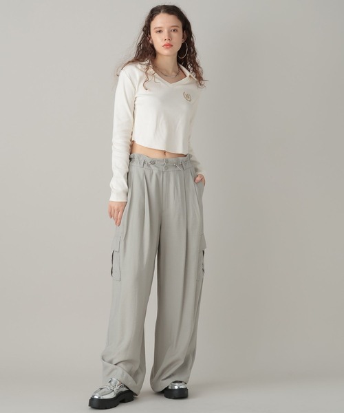 FOREVER 21(フォーエバー トゥエンティーワン)の「【2024SS】カーゴワイドパンツ(カーゴパンツ・レディース・ブラック/グレー・SMALL/MEDIUM)」の15枚目の写真