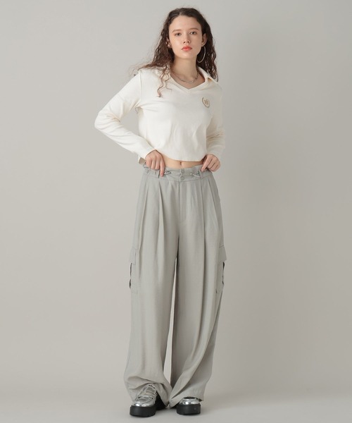 FOREVER 21(フォーエバー トゥエンティーワン)の「【2024SS】カーゴワイドパンツ(カーゴパンツ・レディース・ブラック/グレー・SMALL/MEDIUM)」の14枚目の写真