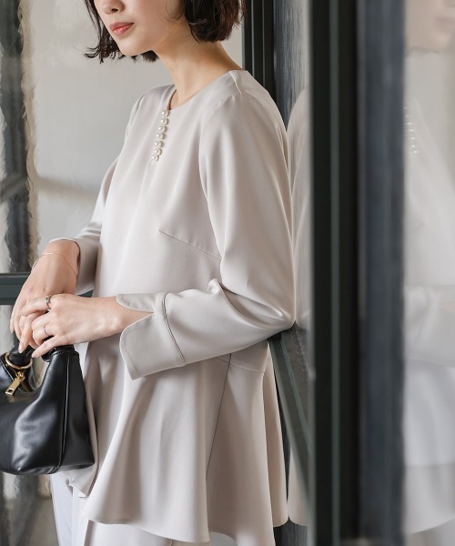 【セール】とろみパールブラウス（シャツ/ブラウス）｜Bou Jeloud（ブージュルード） pattayablatt.com