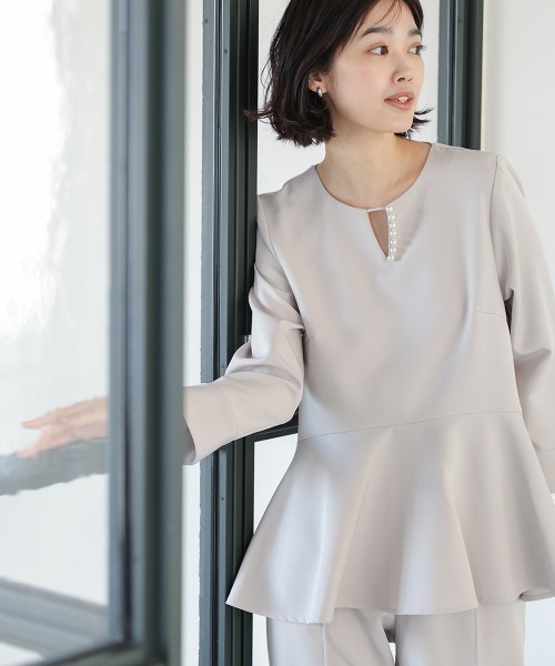 【セール】とろみパールブラウス（シャツ/ブラウス）｜Bou Jeloud（ブージュルード） pattayablatt.com