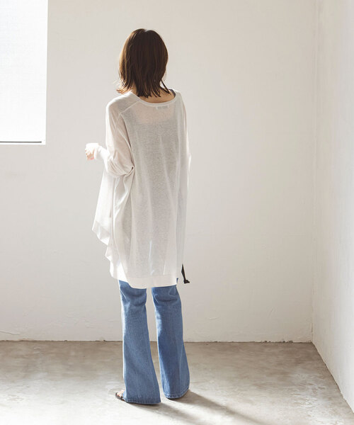 NOBLE ノーブル　2023SS 18Gシアーカーディガン　ベージュ NOBLEのコーディネートスナップ（minami.a）｜NOBLE（ノーブル