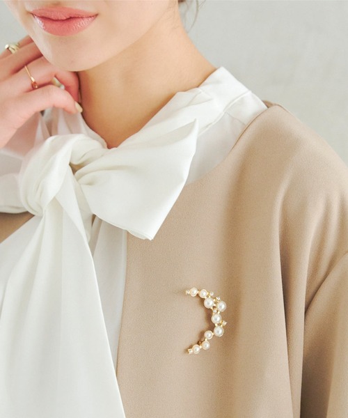 KOBE LETTUCE（コウベレタス）の「パールモチーフブローチ（ブローチ/コサージュ・レディース・B/C/A/D/E/F・FREE）」の2枚目の写真