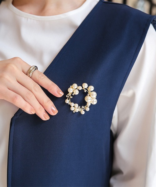 ブローチ セール】パールモチーフブローチ（ブローチ/コサージュ）｜KOBE