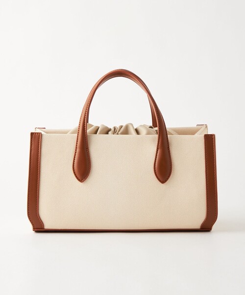 green label relaxing（グリーンレーベルリラクシング）の「トリム レクタングル 3WAY バッグ（ショルダーバッグ・レディース・ブラック/ブラウン・FREE）」の2枚目の写真