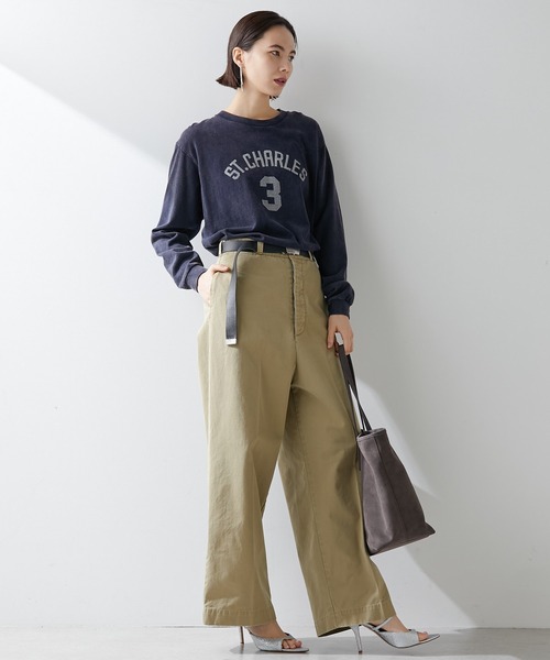 Whim Gazette（ウィムガゼット）の「ナンバーロングTシャツ（Tシャツ/カットソー・レディース・ネイビー/オフホワイト・FREE）」の11枚目の写真