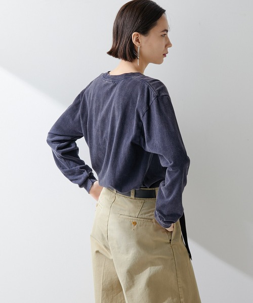 Whim Gazette（ウィムガゼット）の「ナンバーロングTシャツ（Tシャツ/カットソー・レディース・ネイビー/オフホワイト・FREE）」の8枚目の写真