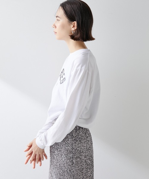 Whim Gazette（ウィムガゼット）の「ナンバーロングTシャツ（Tシャツ/カットソー・レディース・ネイビー/オフホワイト・FREE）」の15枚目の写真