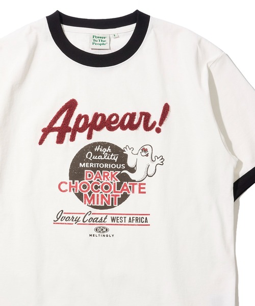 ADPOSION(アドポーション)の「【POWER TO THE PEOPLE】ヴィンテージ風 ゴーストサガラ刺繍 リンガーTシャツ(Tシャツ/カットソー・レディース・ホワイト系1/ホワイト系2/ホワイト系3・MEDIUM/LARGE/X-LARGE)」の2枚目の写真