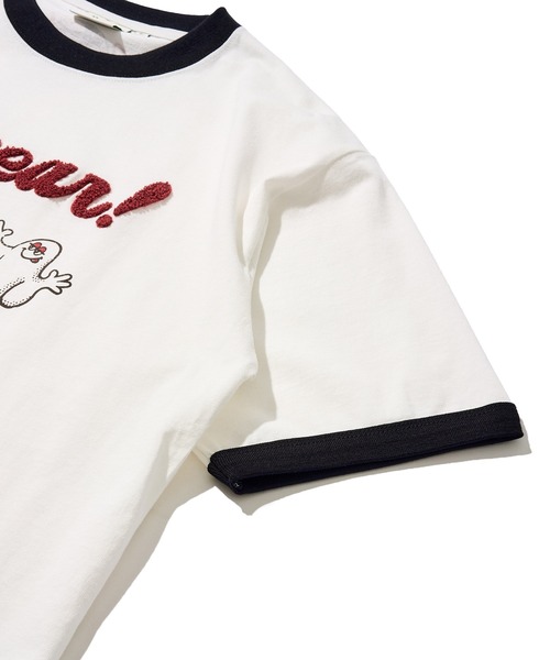 ADPOSION(アドポーション)の「【POWER TO THE PEOPLE】ヴィンテージ風 ゴーストサガラ刺繍 リンガーTシャツ(Tシャツ/カットソー・レディース・ホワイト系1/ホワイト系2/ホワイト系3・MEDIUM/LARGE/X-LARGE)」の22枚目の写真