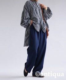 antiqua（アンティカ）の「ワイド タック入り テーパードパンツ（その他パンツ）」