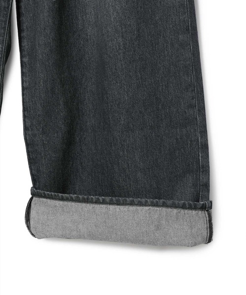 NEEDBY heritage（ニードバイヘリテージ）の「【NEEDBY for ADAM ET ROPE'】別注WIDE DENIM（デニムパンツ・レディース・ブラック/ブルー・24/25/26）」の19枚目の写真