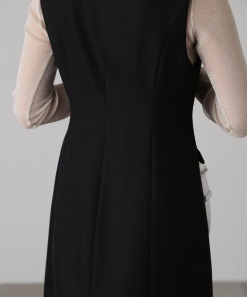 FREE'S MART(フリーズマート)の「ジップ使いミニジャンスカ(ワンピース・レディース・グレー/ブラック/ベージュ・SMALL/MEDIUM)」の15枚目の写真