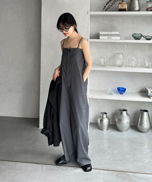 feepur（フェピュール）の「2wayベアサロペット（サロペット/オーバーオール・レディース・グレー/ブラック・SMALL/MEDIUM）」の6枚目の写真