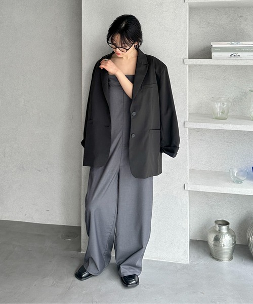 feepur（フェピュール）の「2wayベアサロペット（サロペット/オーバーオール・レディース・グレー/ブラック・SMALL/MEDIUM）」の9枚目の写真